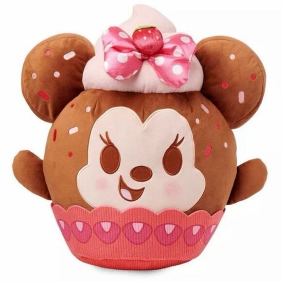 Disney Minnie Mouse Strawberry Cupcake Munchlings Scented Plush Baked Treats - Picture 1 of 4